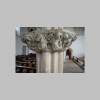 An impressive sculptured group on the pillar of the nave nearest to the entrance,  photo on sacred-destinations com.jpg